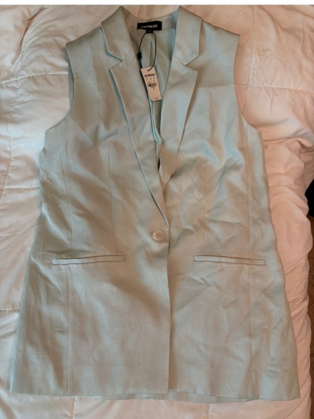 NWT Express Women’s Linen Blend Blazer Vest